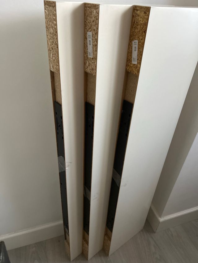 3 Estantes de pared, blanco 110x26 cm Lack ikea