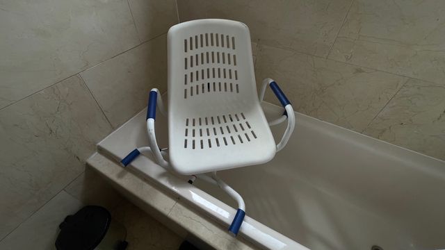 Silla Ducha Bañera - Blanca y Azul