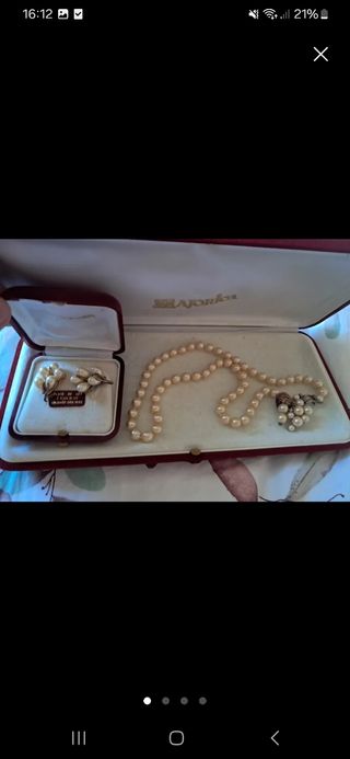 Collar y pendientes Majorica - perlas