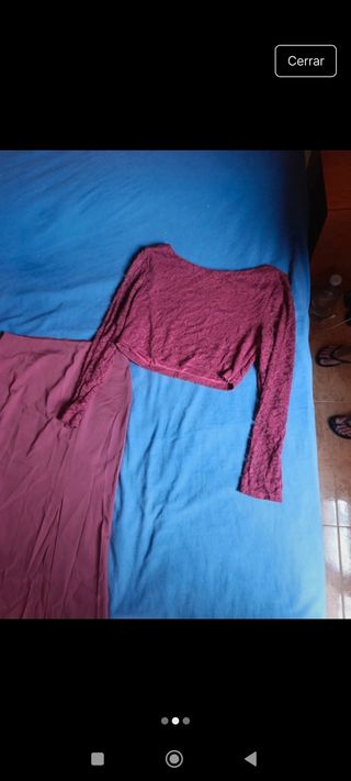 Conjunto Shein - falda y top rojos