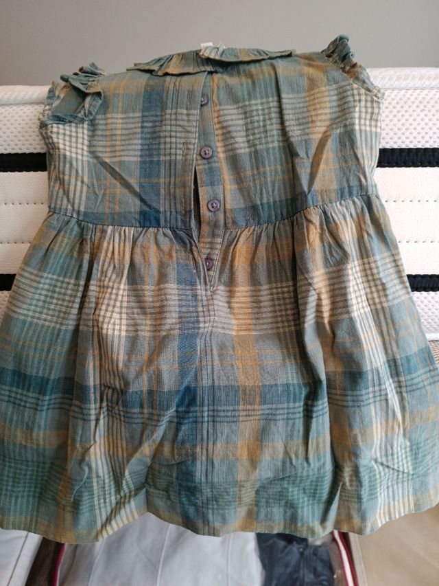 Vestido Gocco niña cuadros - Talla 5-6 años