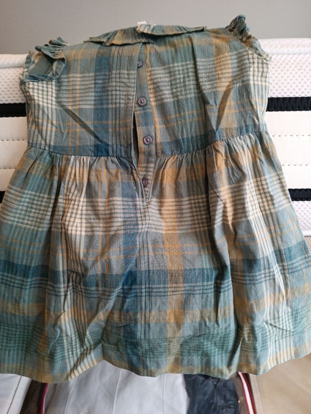 Vestido Gocco niña cuadros - Talla 5-6 años