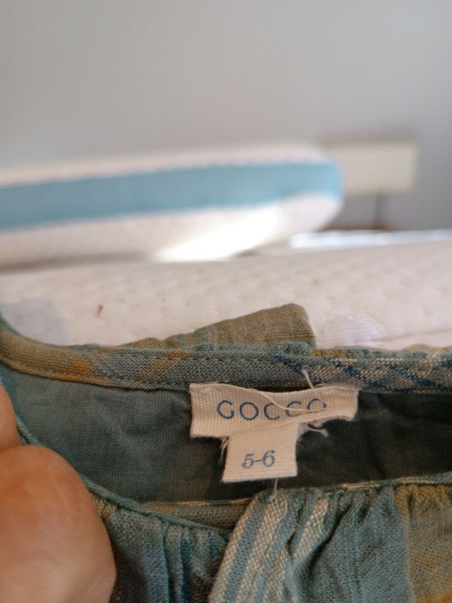 Vestido Gocco niña cuadros - Talla 5-6 años