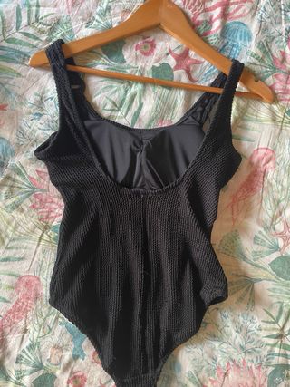 Bañador negro tejido