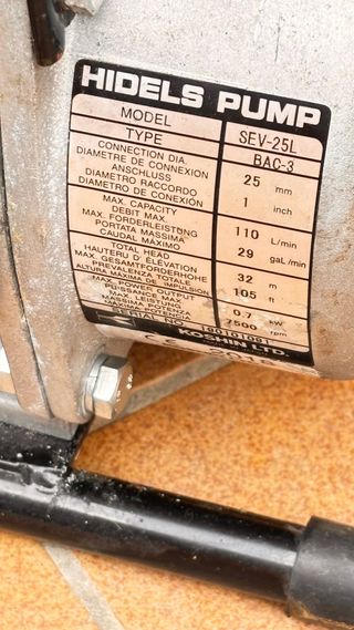 Bomba agua Koshin - Motor Gasolin