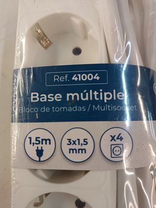 Base múltiple 4 enchufes - 1,5m