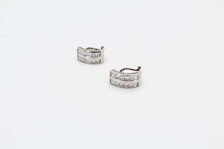 Pendiente De Oro Blanco De 18K.. Ref: 053-04-00324