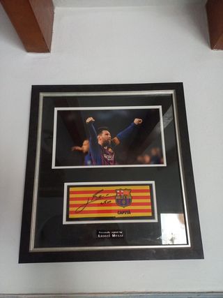 Cuadro Messi firmado - FC Barcelona