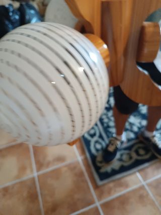 Lampara vintage 3 luces madera