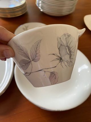 Vajilla porcelana vintage de flores