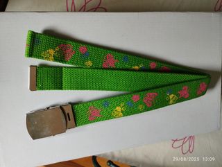 Cintura per bambini verde con fiori