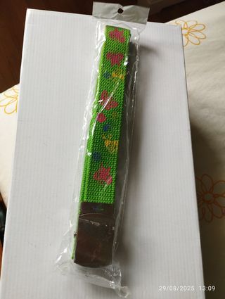 Cintura per bambini verde con fiori