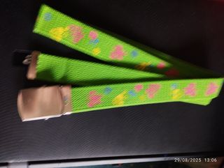 Cintura per bambini verde con fiori