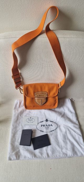 Mini borsa Prada arancione