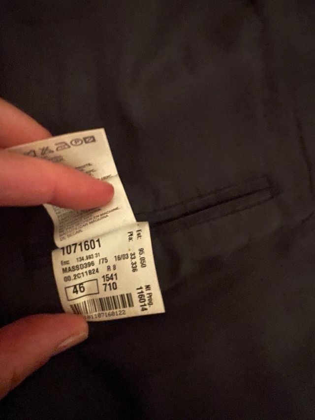 Traje Massimo Dutti negro