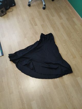 Falda negra ensayo danza regalo maillot 
