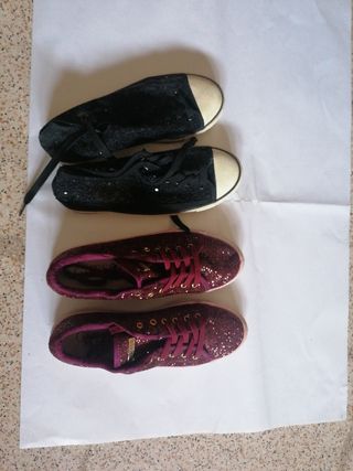Scarpe donna n.40 - nere e viola