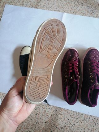 Scarpe donna n.40 - nere e viola