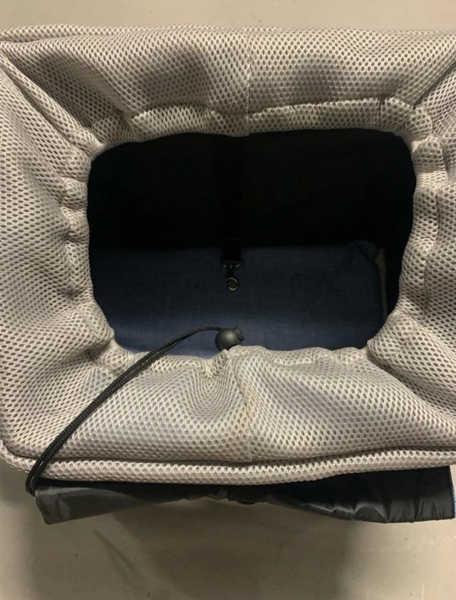 Mochila mascota: gris y azul