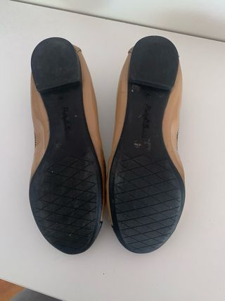 Bailarinas beige y negras talla 40