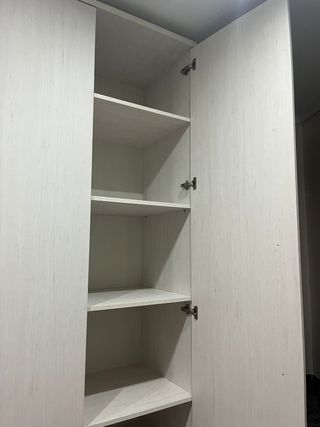 Armario juvenil beige - madera y escritorio a jueg