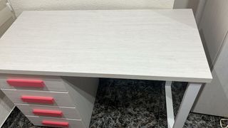 Armario juvenil beige - madera y escritorio a jueg