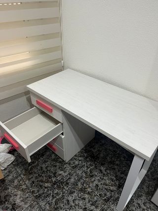 Armario juvenil beige - madera y escritorio a jueg
