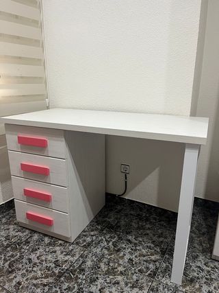 Armario juvenil beige - madera y escritorio a jueg