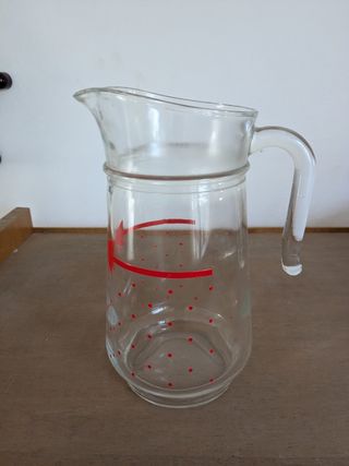 Brocca vetro rossa - vintage