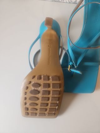 Sandali tacco estivi blu