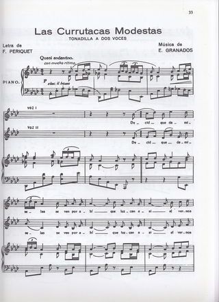 E. Granados. Colección de tonadillas. Canto/piano