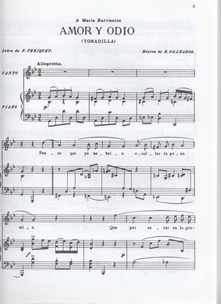 E. Granados. Colección de tonadillas. Canto/piano