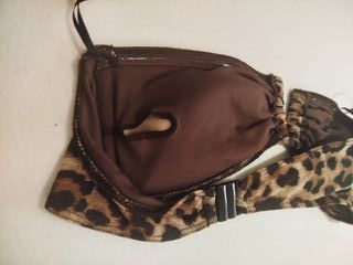 Top bikini Zara - leopardo - Talla M