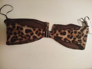 Top bikini Zara - leopardo - Talla M