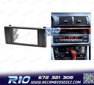 MARCO NEGRO PARA RADIO 2-DIN PARA BMW SERIE 5 E39 Y X5 E53