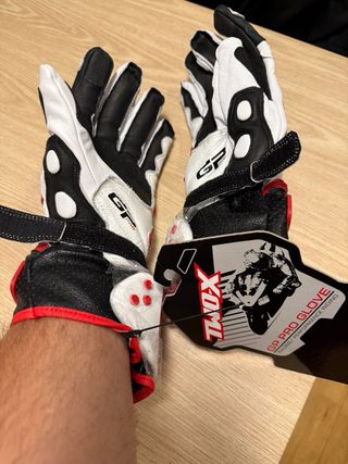 Guantes moto GP Pro cuero azul o rojo 