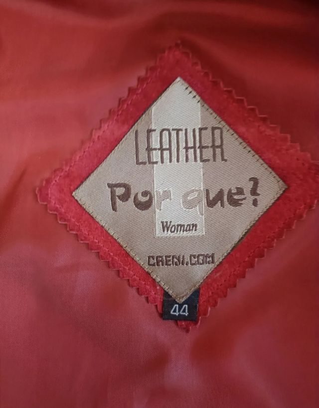 Chaqueta PIEL roja mujer.