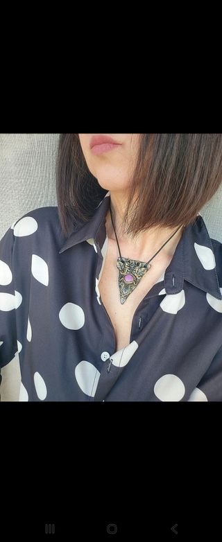 Collana Gotica con Agata Rosa