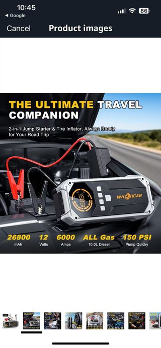 arranque para autos de 6000 A con compresor, linte