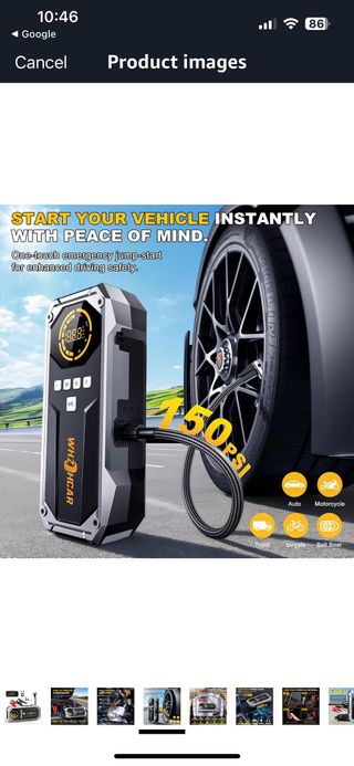 arranque para autos de 6000 A con compresor, linte
