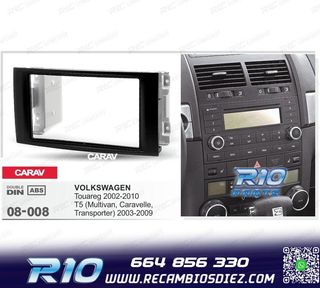 MARCO NEGRO RADIO 2-DIN PARA VOLKSWAGEN VW TOUAREG 02-10 T5 