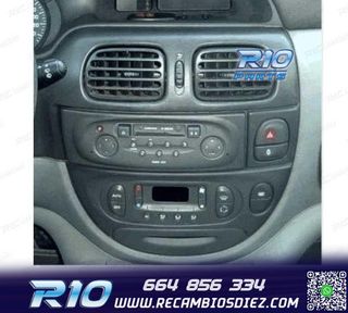 MARCO NEGRO RADIO 1-DIN PARA RENAULT MEGANE I SCENIC 96-03