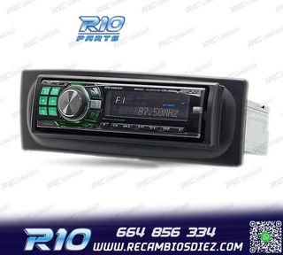 MARCO NEGRO RADIO 1-DIN PARA RENAULT MEGANE I SCENIC 96-03