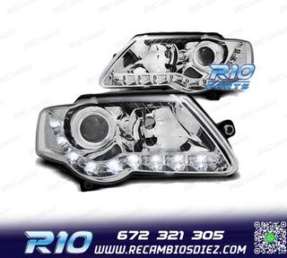 FAROS PARA VOLKSWAGEN VW PASSAT B6 3C 05-10 LUZ DIURNA LED C