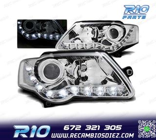 FAROS PARA VOLKSWAGEN VW PASSAT B6 3C 05-10 LUZ DIURNA LED C