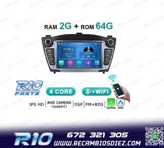 RADIO GPS ANDROID 14 PARA HYUNDAI IX35 09-15 64GB