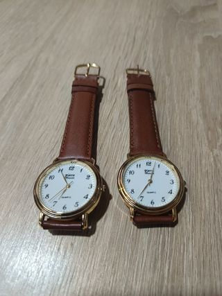 2 Relojes Pierre Ricucci - Marrón Dorado
