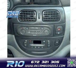 MARCO NEGRO RADIO 1-DIN PARA RENAULT MEGANE I SCENIC 96-03