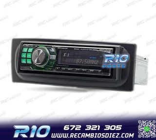 MARCO NEGRO RADIO 1-DIN PARA RENAULT MEGANE I SCENIC 96-03