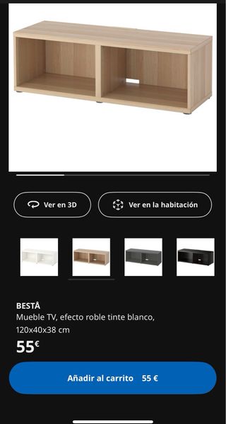 Mueble TV madera beige BESTA